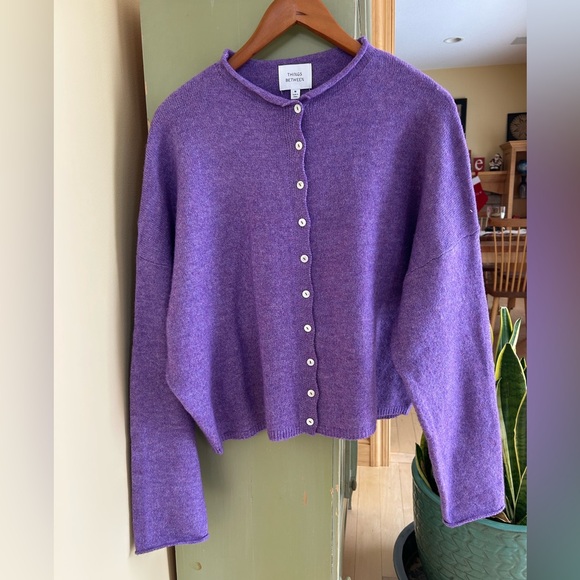 Things Between Piper Button Up Cardigan Purple Size Medium - Picture 5 of 15